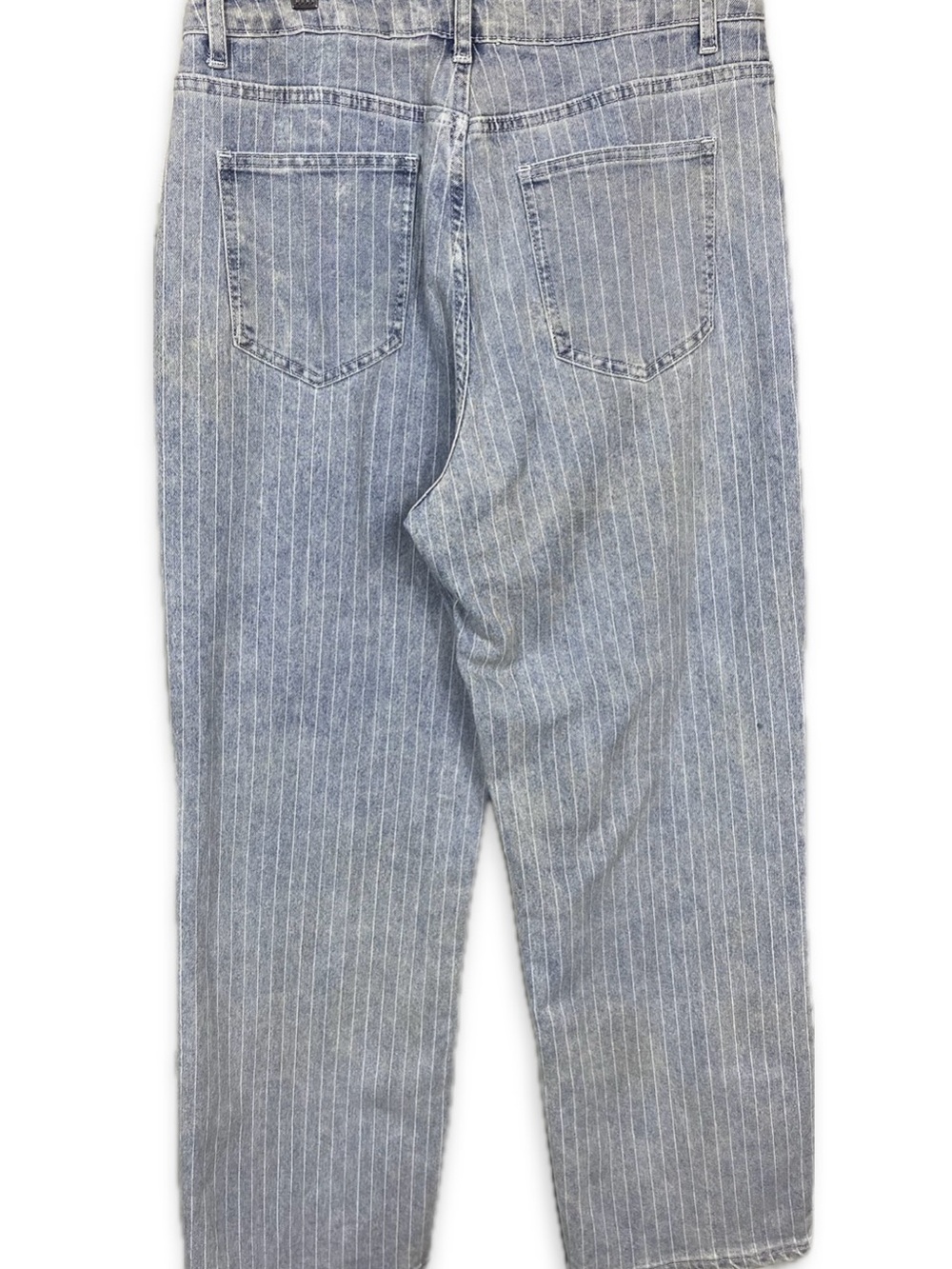 Missguided Light Blue Pinstripe Jeans Straight Leg Jeans Relaxed Denim 30 - Picture 4 of 13